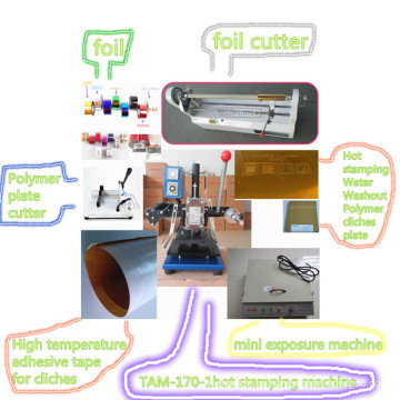 Tam-170-1 asequible Semiautomática Full Set Hot Foil Stamping Machine